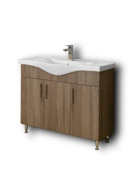 Πάγκος SIENA SONOMA DARK 100 3BSI100SD0 96x34x83cm, Νιπτήρας 100x46cm  3BSI100SD0