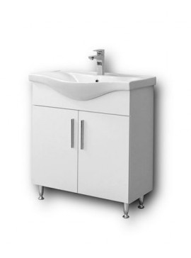 Πάγκος SIENA WHITE 75 3BSI075GL0 72x34x83cm, Νιπτήρας 75x46cm  3BSI075GL0