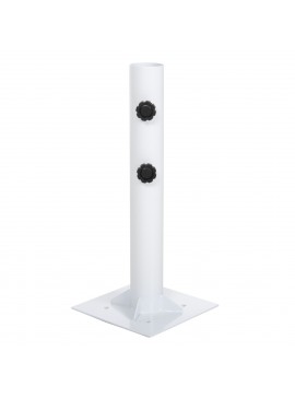 ΒΑΣΗ ΟΜΠΡΕΛΑΣ Φ60mm x 51Υεκ ΜΕΤΑΛΛΙΚΗ ΒΙΔΩΤΗ ΓΙΑ ΣΤΥΛΟ ΕΩΣ Φ60 HM6011 ΛΕΥΚΗ