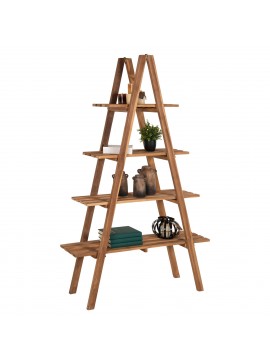 ΒΙΒΛΙΟΘΗΚΗ STAM HM7895 TEAK ΞΥΛΟ ΣΕ ΦΥΣΙΚΟ ΧΡΩΜΑ 120x33x180Y εκ.