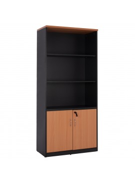 ΒΙΒΛΙΟΘΗΚΗ ΓΡΑΦΕΙΟΥ ΕΠΑΓΓΕΛΜΑΤΙΚΗ SIENNA 80Χ40Χ180Υεκ.HM2014.03 ΚΕΡΑΣΙ ΜΕ 2 ΠΟΡΤΕΣ