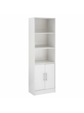 ΒΙΒΛΙΟΘΗΚΗ ΜΕΛΑΜΙΝΗΣ ENSLEY HM2027.05 ΣΕ ΛΕΥΚΗ ΑΠΟΧΡΩΣΗ 60x30x180 εκ.