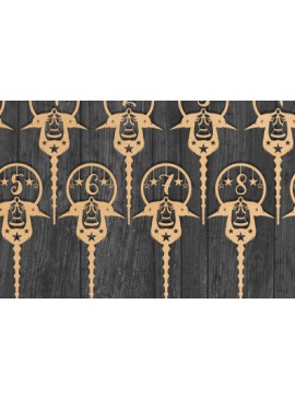 Σετ των 2 Intra απο ξύλο plywood 3mm-4mm πάχος Αριθμός γενεθλίων Cake Topper . Δίασταση 15x15 cm INTRAFABR-72580150