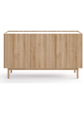 Lh-homefurniture Μπουφές BOHO Φυσικό+Λευκό μάρμαρο 144x83x37cm P_BH_21
