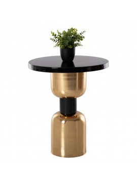 Intrahome ΒΟΗΘΗΤΙΚΟ ΤΡΑΠΕΖΑΚΙ SURCASABLANCACASABLANCALTCASABLANCAI .04 ΜΕΤΑΛΛΟ ΣΕ ΜΑΥΡΟ-ΧΡΥΣΟ Φ50,5x59,5Υ εκ. intraho-1647127