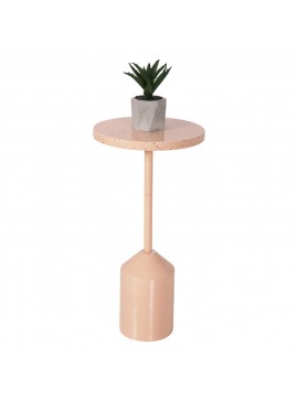 ΒΟΗΘΗΤΙΚΟ ΤΡΑΠΕΖΑΚΙ BOMBAY HM4251.08 ΜΕΤΑΛΛΟ ΣΕ ΣΟΜΟΝ ΜΕ ΠΟΥΑ ΕΠΙΦΑΝΕΙΑ Φ25,5x51Υεκ