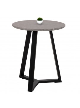 ΒΟΗΘΗΤΙΚΟ ΤΡΑΠΕΖΑΚΙ ROCKET HM9587.02 MDF ΓΚΡΙ ΜΑΡΜΑΡΟ-ΜΑΥΡΗ ΜΕΤΑΛΛΙΚΗ ΒΑΣΗ Φ45x55Υεκ.