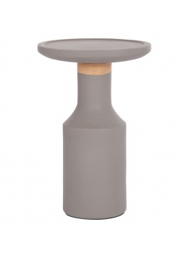 ΒΟΗΘΗΤΙΚΟ ΤΡΑΠΕΖΙ TRED(T) HM18169.03 FIBER CEMENT ΓΚΡΙ-ΦΥΣΙΚΟ RATTAN--Φ40x61Υεκ.