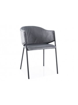 KRZESŁO BONO VELVET CZARNY STELAŻ/SZARY BLUVEL 14 DIOMMI-80-3536