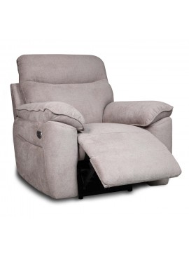 Insi Boston πολυθρόνα Relax με ηλεκτρική ανάκλιση 101x100x102εκ. Μπεζ Σκούρο ύφασμα  0051.MS03BG 