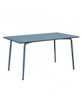 WOODWELL BRIO Flat Τραπέζι-Pro Κήπου - Βεράντας, Μέταλλο Βαφή Sandy Blue 5415C  140x80x73cm Ε548,2