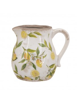 Artekko Lemon Λευκή Κεραμική Διακοσμητική Κανάτα με Λεμόνια (16x13x15.5)cm Artekko C5608