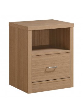 WOODWELL Ε7387CALIBER Κομοδίνο με 1 Συρτάρι + 1 Ράφι, Απόχρωση Sonoma Oak 47x39x60cm Ε7387