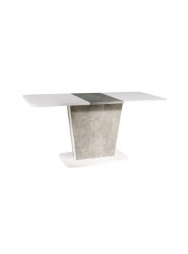 CALIPSO TABLE WHITE MATT / GRAY (CONCRETE EFFECT) 110 (145) X68.6 IN DIOMMI CALIPSOBMSZ110IN DIOMMI-80-1678