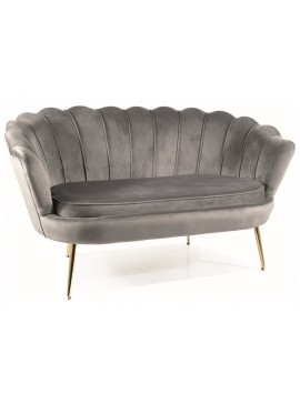 SOFA CAMELLIA 2 VELVET SZARY BLUVEL 14/ZŁOTY DIOMMI-80-3218
