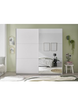 Ντουλάπα Συρόμενη Cantera Λευκή 208x205x57cm