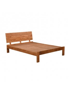 WOODWELL ΕΑ7120CAPITAL Κρεβάτι Διπλό, για Στρώμα 160x200cm, Ακακία Φυσικό 164x205x72cm ΕΑ7120