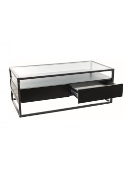 ŁAWA CARLO A TRANSPARENTNY+ DĄB/CZARNY 110X55 DIOMMI-80-2678