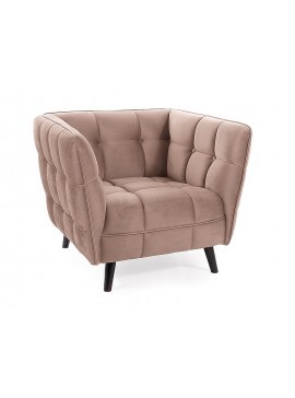 FOTEL CASTELLO 1 VELVET C. BEŻ BLUVEL 40 / WENGE DIOMMI-80-2659