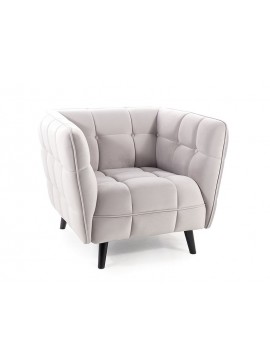 FOTEL CASTELLO 1 VELVET J. SZARY BLUVEL 03 / WENGE DIOMMI-80-2674