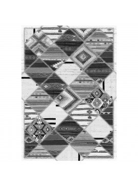 ΧΑΛΙ ΣΑΛΟΝΙΟΥ ETHNIC ΜΕ ΚΡΟΣΙΑ JOSIANE HM7677.21 ΓΚΡΙ-ΛΕΥΚΟ 120Χ170 εκ.