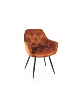 KRZESŁO CHERRY VELVET CZARNY STELAŻ/CYNAMON BLUVEL 4215 DIOMMI-80-2696