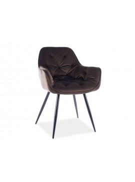 CHERRY VELVET CHAIR ΜΑΥΡΟ ΠΛΑΙΣΙΟ / ΚΑΦΕ BLUVEL48 DIOMMI CHERRYVCBR DIOMMI-80-1765