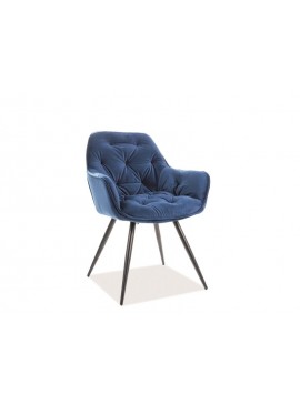 CHERRY VELVET CHAIR ΜΑΥΡΟ ΠΛΑΙΣΙΟ / NAVY BLUVEL 86 DIOMMI CHERRYVCG DIOMMI-80-1710
