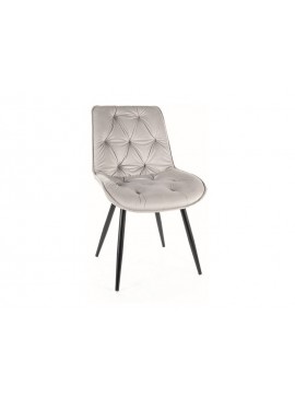 KRZESŁO CHERRY II VELVET CZARNY STELAŻ/JASNY SZARY BLUVEL 03 DIOMMI-80-2680