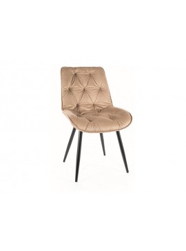 KRZESŁO CHERRY II VELVET CZARNY STELAŻ/BEŻ BLUVEL 28 DIOMMI-80-2721
