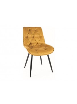 KRZESŁO CHERRY II VELVET CZARNY STELAŻ/CURRY BLUVEL 68 DIOMMI-80-2706