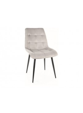 KRZESŁO CHIC VELVET CZARNY STELAŻ / J. SZARY BLUVEL 03 DIOMMI-80-2665