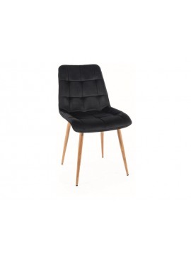 KRZESŁO CHIC D VELVET  DĄB STELAŻ / CZARNY BLUVEL 19 DIOMMI-80-2813