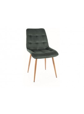 KRZESŁO CHIC D VELVET  DĄB STELAŻ / ZIELONY BLUVEL 78 DIOMMI-80-2730