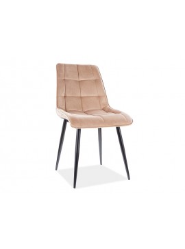 Επενδυμένη καρέκλα ύφασμιμι Chic 50x43x88 μαύρο/μπεζ βελούδο DIOMMI CHICVCBE DIOMMI-80-1613