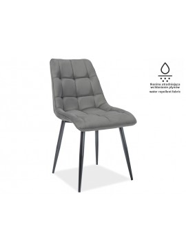 Επενδυμένη καρέκλα ύφασμιμι Chic 50x43x88 μαύρο/γκρι velvet DIOMMI CHICMVCSZ DIOMMI-80-1643
