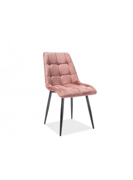 Επενδυμένη καρέκλα ύφασμιμι Chic 50x43x88 μαύρο/ροζ βελούδο DIOMMI CHICVCRA52 DIOMMI-80-1625