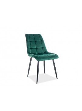 Επενδυμένη καρέκλα ύφασμιμι Chic 50x43x88 μαύρο/πράσινο βελούδο DIOMMI CHICVCZ78 DIOMMI-80-1676
