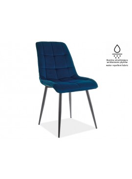 Επενδυμένη καρέκλα ύφασμιμι Chic 50x43x88 μαύρο/σκούρο μπλε DIOMMI CHICMVCGR DIOMMI-80-1602