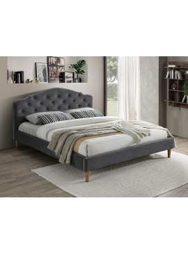Επενδυμένο κρεβάτι Chloe 160x200 με Βελούδο σε χρώμα Γκρι DIOMMI CHLOEV160SZD DIOMMI80-1733