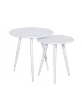 Σετ τραπεζιού Cleo 50x50x50 λευκός μεταλλικός σκελετός/MDF DIOMMI CLEO DIOMMI-80-1589
