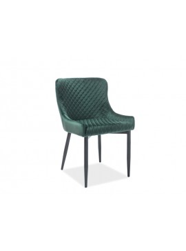 Επενδυμένη καρέκλα τραπεζαρίας Colin B 52x45x82 μεταλλική μαύρη βάση/πράσινη βελούδινη bluvel 78 DIOMMI COLINBVCZ DIOMMI-80-1864