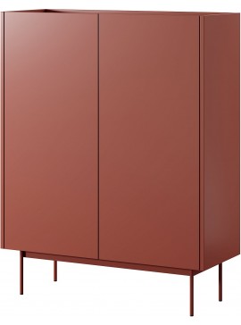 Lh-homefurniture Μπουφές "Color"  κεραμικό κόκκινο + Φυσικό   97x122x37cm P_CLR_SV_R