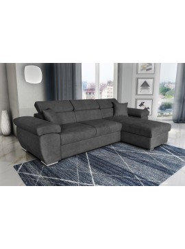 Insi  Como Γωνιακός καναπές κρεβάτι 286x160εκ. με αναστρέψιμη γωνία Γκρι Σκούρο  0011.MS10GR 