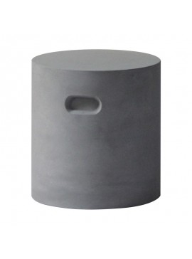 WOODWELL CONCRETE Cylinder Σκαμπό Κήπου - Βεράντας, Cement Grey Φ 37cm H.40cm Ε6204