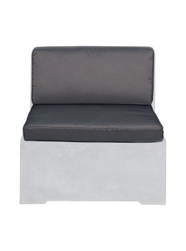 WOODWELL Ε6200,Μ1CONCRETE Set Μαξιλάρια Καρέκλας, Γκρι Ύφασμα Water Repellent - 2 Tεμάχια Καθ:67x66x8 -Πλάτ:67x15/8x30cm Ε6200,Μ1