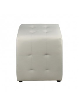 WOODWELL CONY Σκαμπό Βοηθητικό, Pu  Εκρού 37x37x42cm Ε7046,3