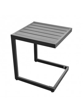 WOODWELL CORTE Βοηθητικό Τραπεζάκι, Μέταλλο Βαφή Μαύρο 35x35x41cm Ε6727,1