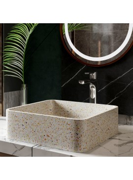 KARAG  IRA Νιπτήρας επικαθήμενος με βαλβίδα IRA Fruitcake CS-0009 KARAG 39x39x12cm KARAG-5206836668468