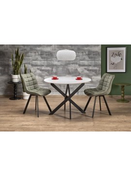 EDGAR 2 table, top - white marble, legs - black DIOMMI-60-29287
